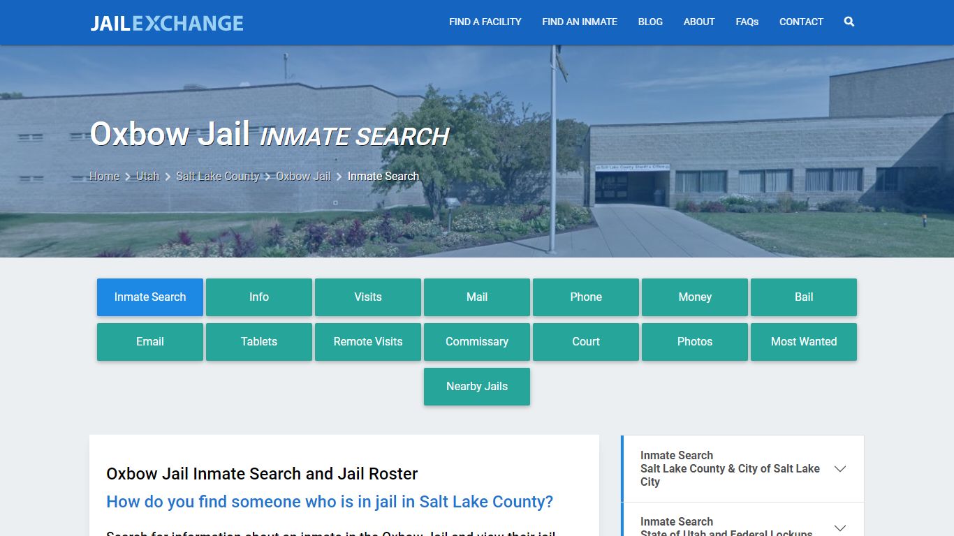 Inmate Search: Roster & Mugshots - Oxbow Jail, UT - Jail Exchange